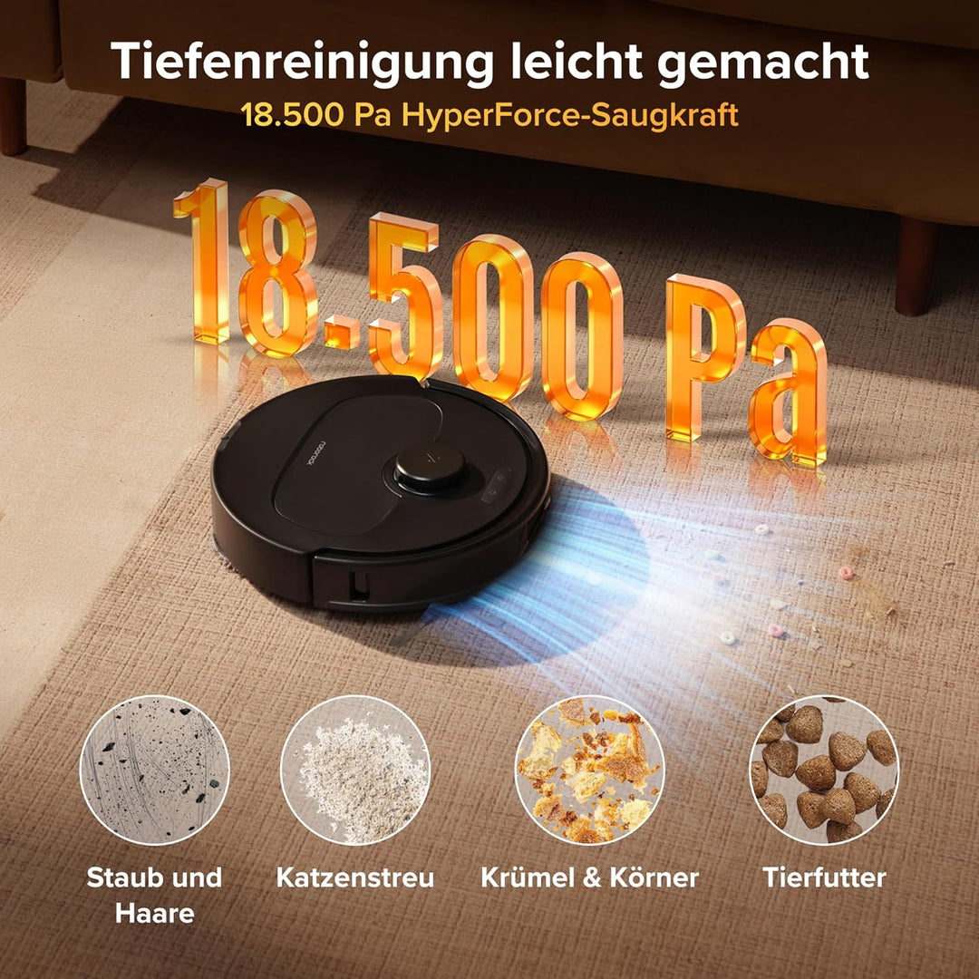 roborock Qrevo S Pro Set Saugroboter mit Wischfunktion, verbessert von QV 35A, 18.500 Pa Saugkraft,
