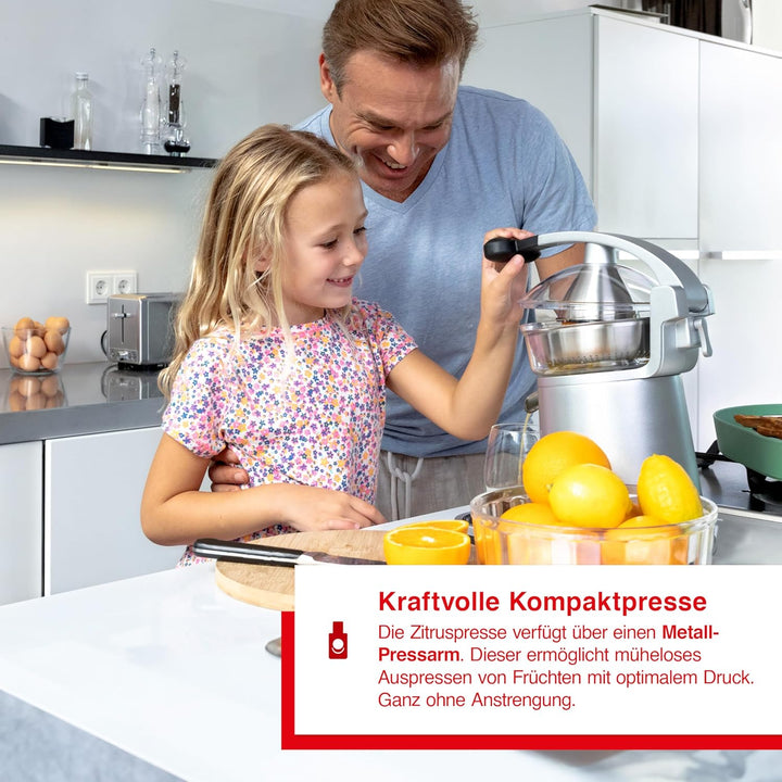 Solis Citrus Press Station 8454 Zitruspresse - Elektrischer Edelstahl Entsafter - Automatische Saftp