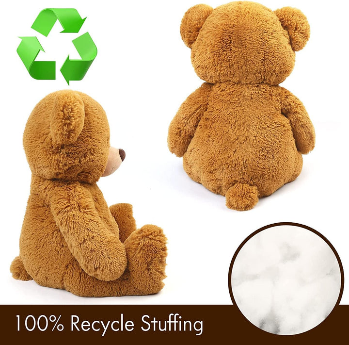 LotFancy Teddybär Kuscheltier 50cm, Plüschtier Stofftier Teddy, Süsses Geschenk für Kinder Mädchen F