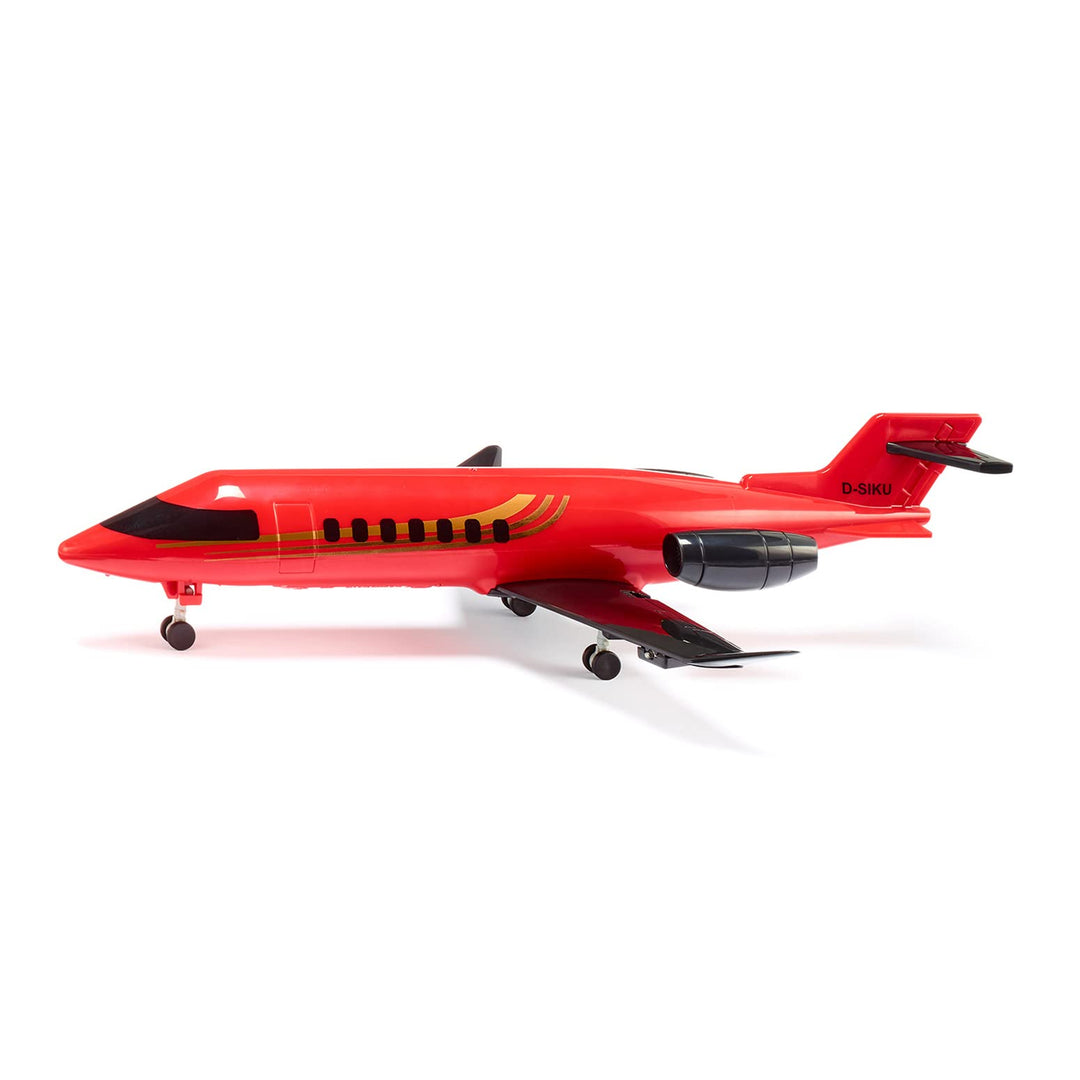 siku 2526, Geschäftsflugzeug, Spielzeug-Jet, Kunststoff, Rot, 7 LED-Lichter, Ein- und ausklappbares