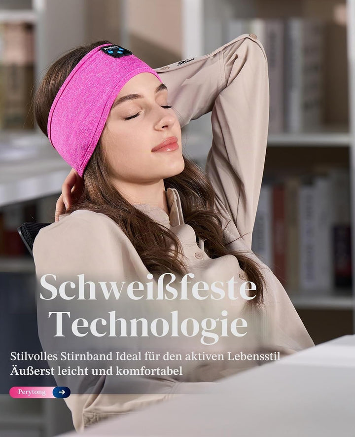 Perytong Schlafkopfhörer, Schlafkopfhörer, Schlafstirnband, ultraweiches Kopfband für Seitenschläfer