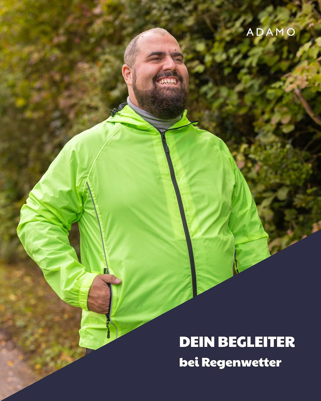 ADAMO Übergrössen Herren Regenjacke grosse Grössen 2XL-14XL 10XL Grosse Grössen neongelb, 10XL Gro&#