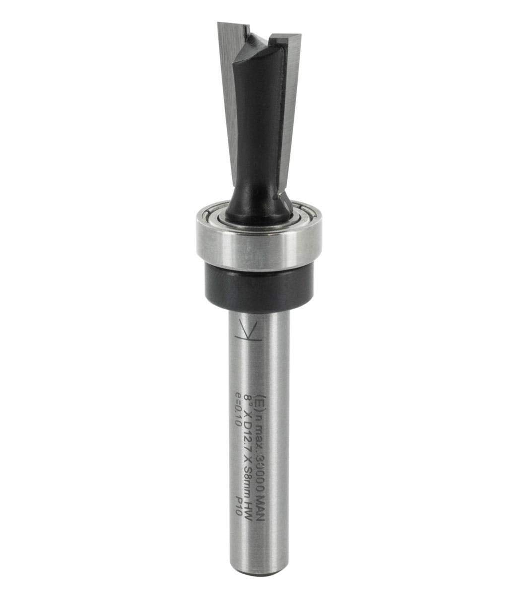 ENT 11704 Zinkenfräser HW für metrische Zinkenschablone mit Kugellager 16 mm, Durchmesser (D) 12,7 m