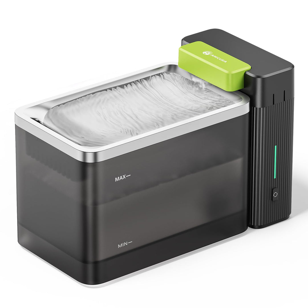 Amicura A3 Lite Trinkbrunnen für Katze mit Ultraﬁltration - 3,3L Grosser Tank, SUS316 Edelstahl-Trin