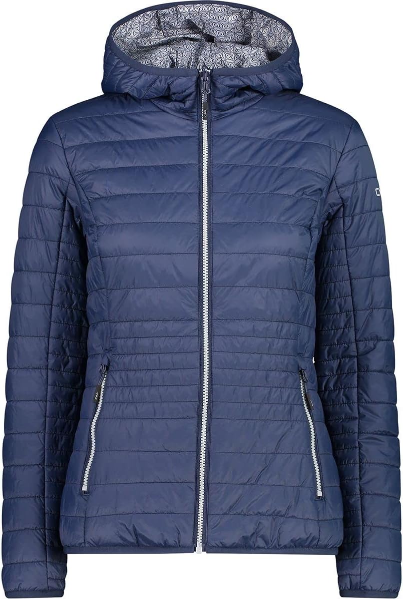 CMP Damen Woman Reverse Jacket Fix Hood WOMAN REVERSE JACKET FIX HOOD 34 Eisblau, 34 Eisblau