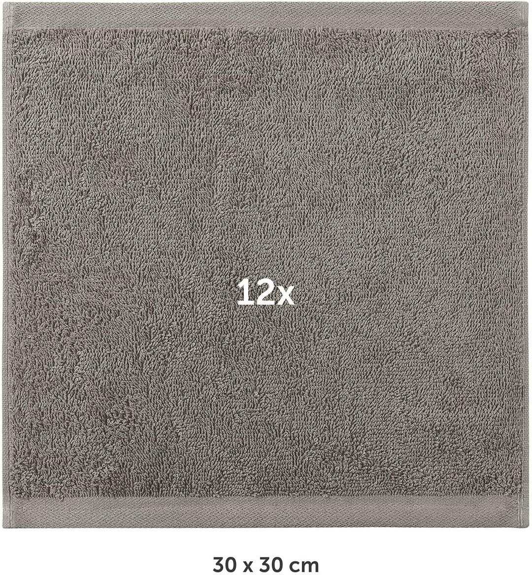 Blumtal Premium Frottier Handtücher Set mit Aufhängschlaufen - Baumwolle Oeko-TEX Zertifiziert, weic