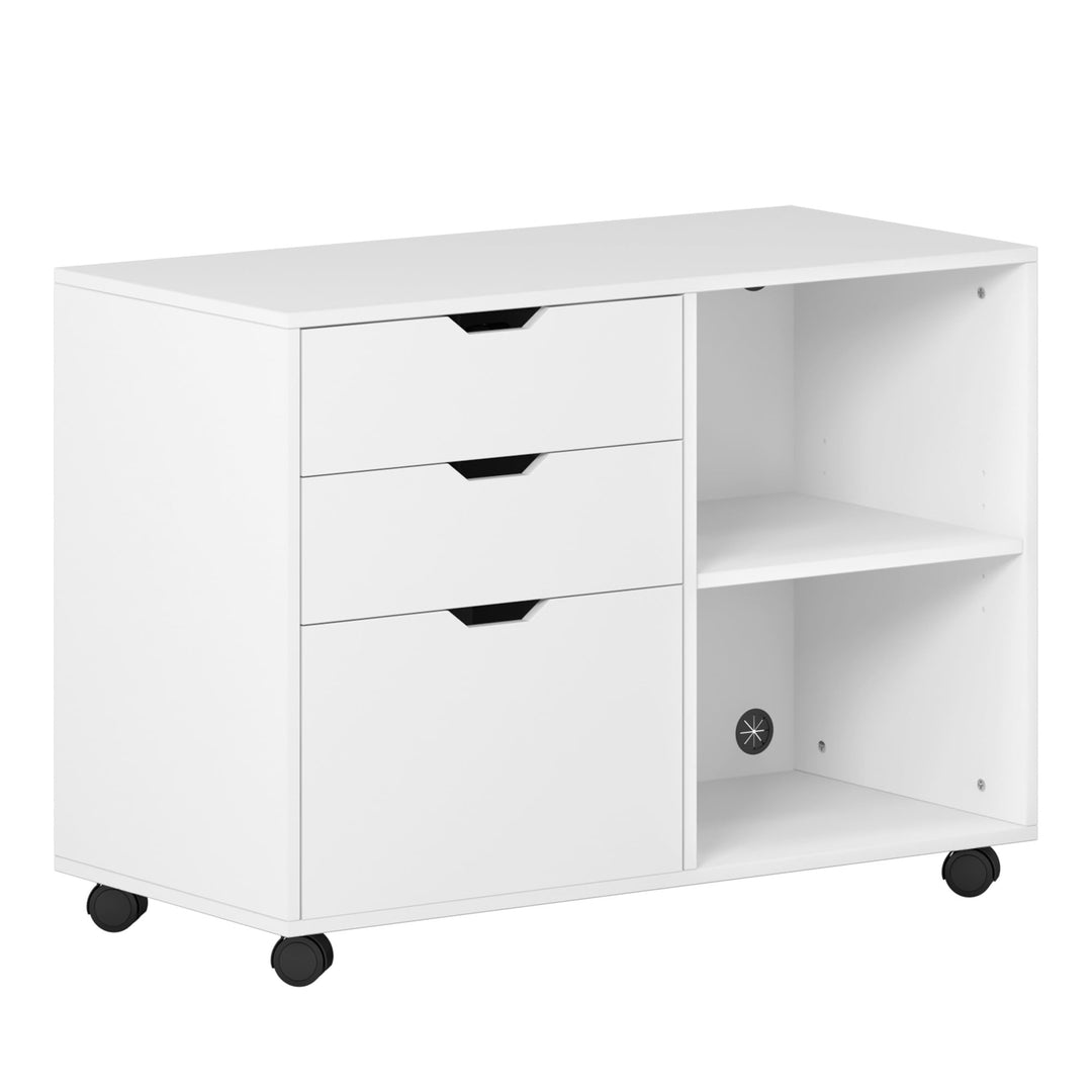 sogesfurniture Aktenschrank, Büroschrank, Aufbewahrungsschrank auf Rollen, Beistellschrank mit 2 off