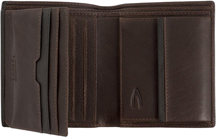 camel active Osaka Herren Geldbörse RFID Klein Querformat Leder, Brown