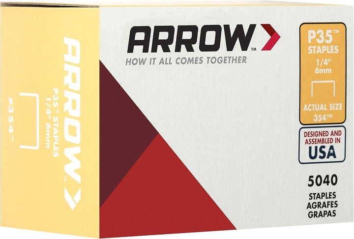 ARROW P35 Staples Box 5000-6mm - 1/4in 1/4 inch / 6 mm Silber, 1/4 inch / 6 mm Silber