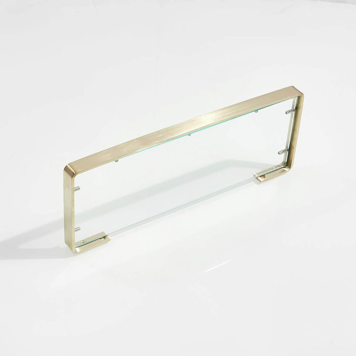 Badezimmer Glasablage 55 cm, Gebürstetes Gold, Glas und Edelstahl A 55 cm, A 55 cm