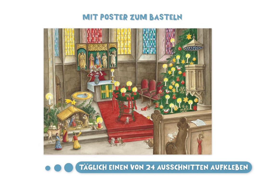 Advent, Advent, ein Mäuslein rennt. Ein Poster-Adventskalender zum Vorlesen (Adventskalender mit Ges