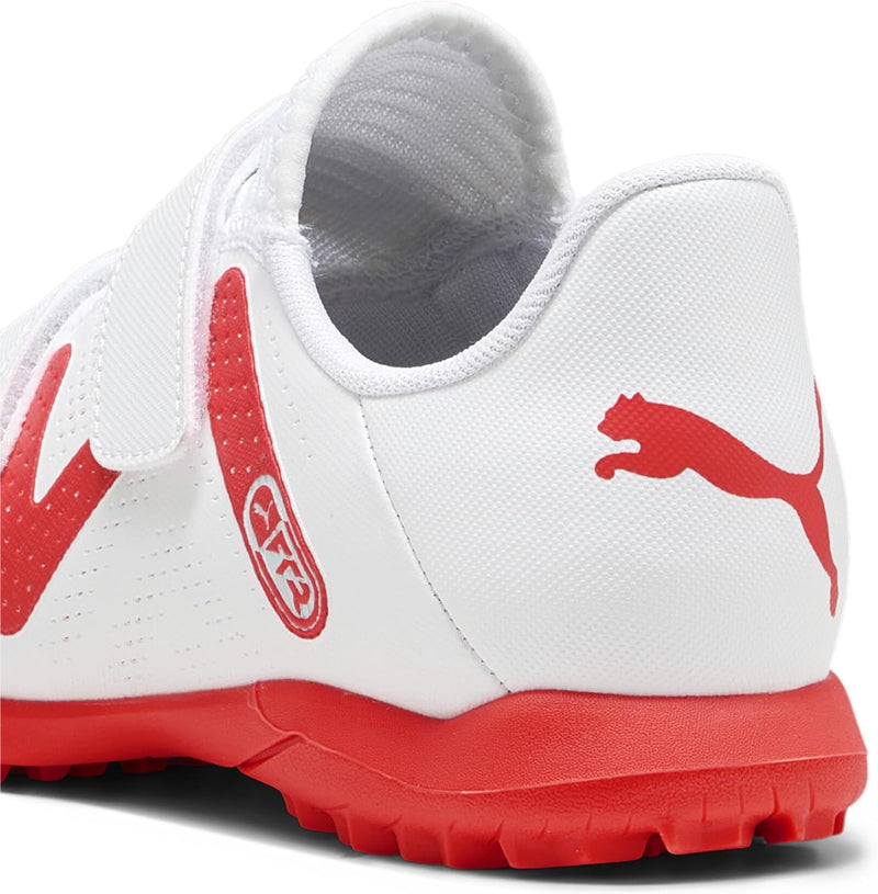 PUMA Unisex Kinder Future Play Tt V Jr Fussballschuh 33 EU Puma White Fire Orchid, 33 EU Puma White