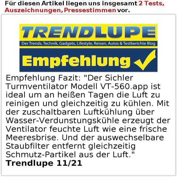 Sichler Haushaltsgeräte Air Cooler: 3in1-WLAN-Luftkühler mit App, für Siri, Alexa & Google Assistant