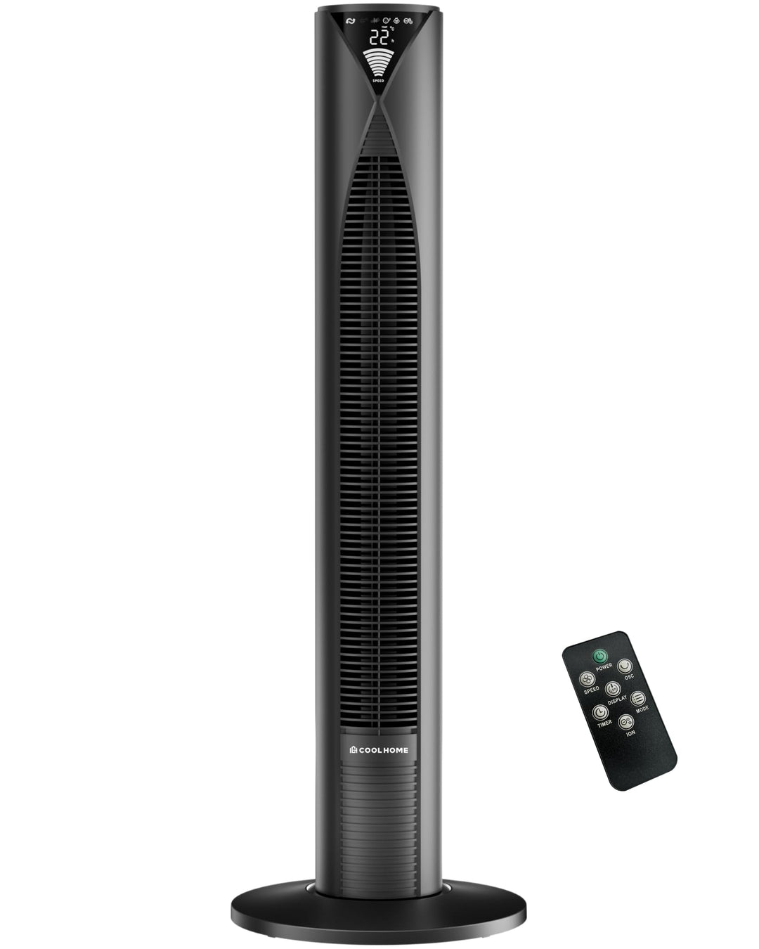 CoolHome Ventilator & Luftreiniger - Turmventilator mit Fernbedienung & ionisatorfunktion - Dimmbare