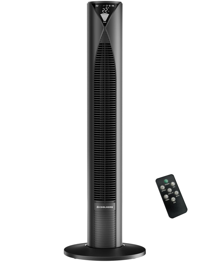 CoolHome Ventilator & Luftreiniger - Turmventilator mit Fernbedienung & ionisatorfunktion - Dimmbare