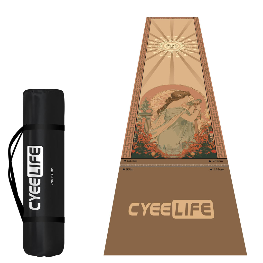 Cyeelife Carpet Mat 297 X 66cm, Mit Rutschfester Unterseite aus Gummi,Professionelle Dartmatte zum S