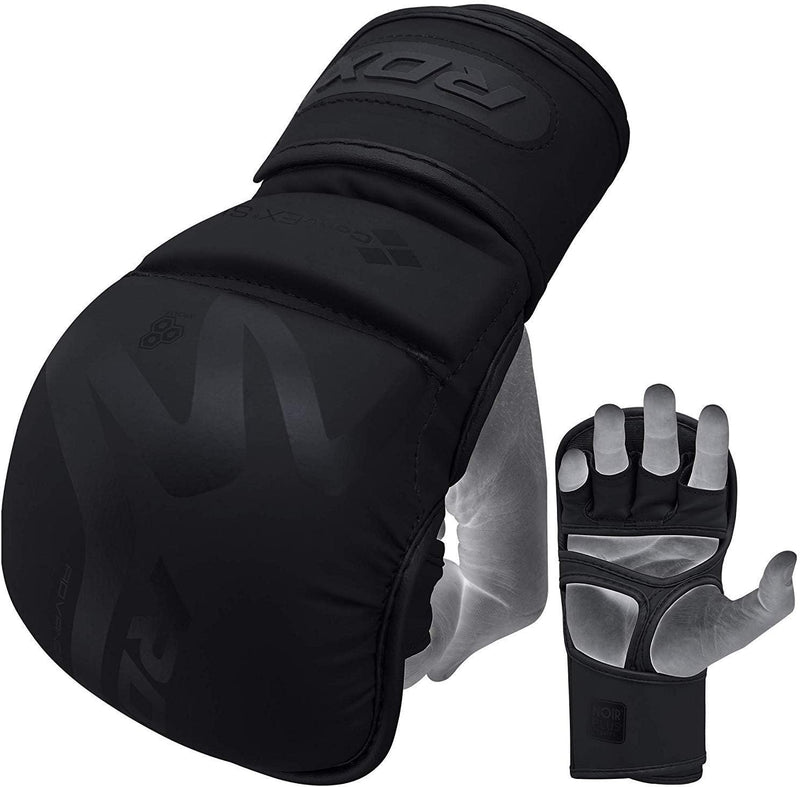 RDX Profi MMA Sparring Handschuhe, Maya Hide Leder, Kampfsport Kickboxen Gepolstert Gloves, Lang Han