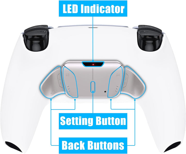 eXtremeRate Programmierbar RISE4 Remap Kit für ps5 Controller BDM-010/020,Real Metal Buttons(RMB) Re