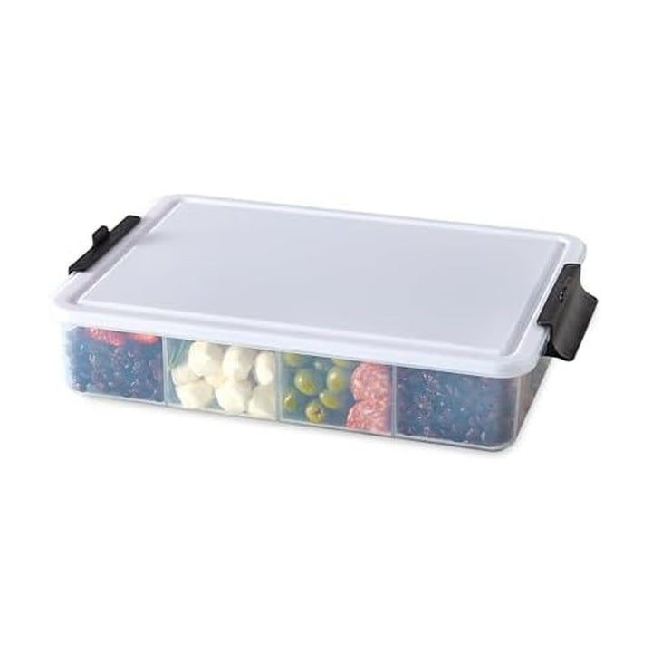 Farberware Grosses Build-A-Board Snacklebox Serviertablett mit verschliessbarem Kunststoff-Schneideb
