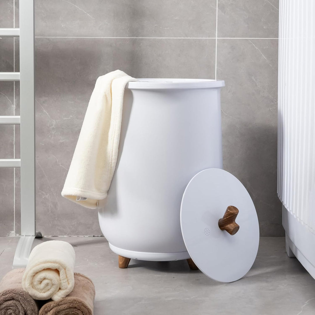 RELAX4LIFE Handtuchwärmer 23L Elektrische Handtuchheizung Stehend Heizkorb mit 4 Timer-Einstellungen