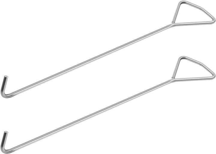 MaxAwe 2 Stk 60cm Edelstahl Kanaldeckelheber, Schachtdeckelhaken Schachthaken Kanalhaken Für Kanalde