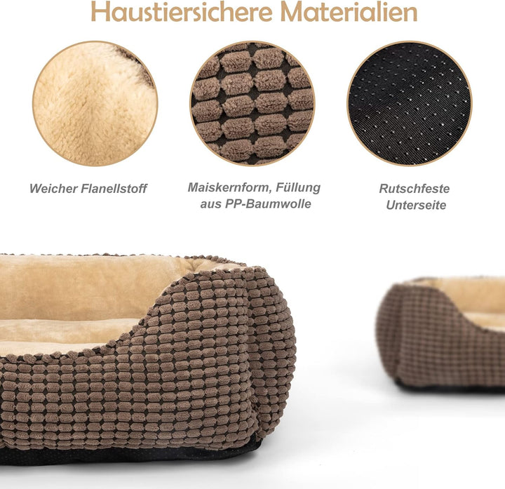 JOEJOY Hundebett Mittelgrosse Hunde, Hundebett Waschbar Flauschig Hundekorb, rutschfeste Hundekörbch
