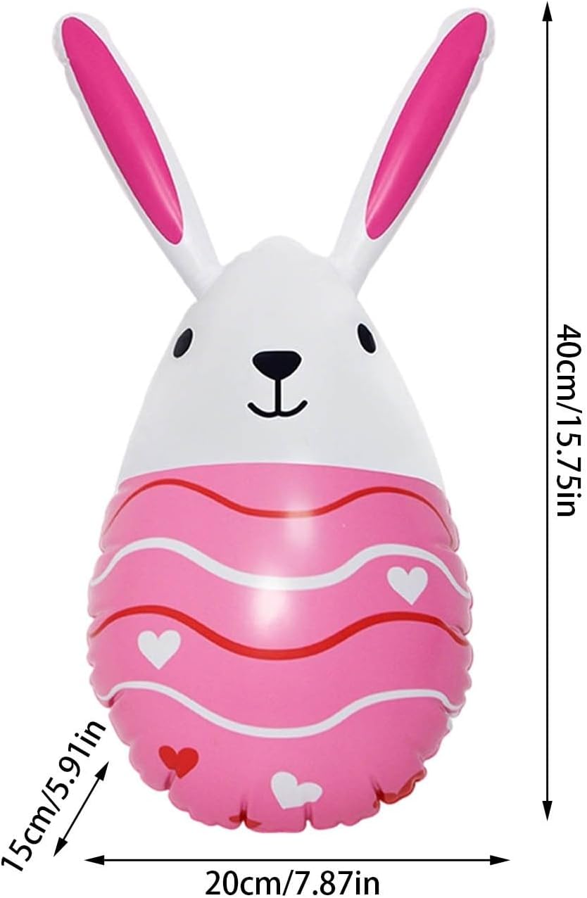 6 Stück Aufblasbare Ostereier, 40 cm Lang, aufblasbar, für drinnen, draussen, Bunte Ostereier, Feier