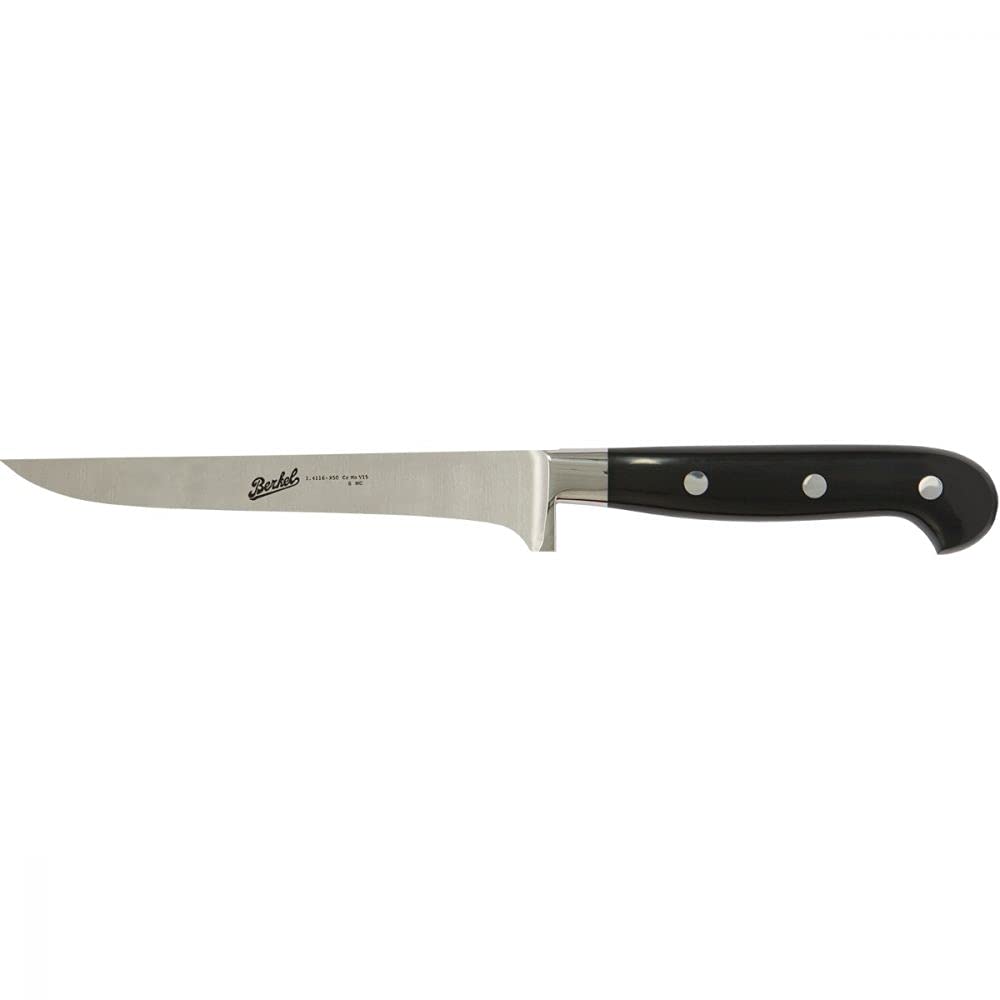 Van Berkel - Ausbeinmesser - ADHOC Serie | Klingenlänge: 16 cm | Griff: Schwarz Glanz|*Blisterverpac