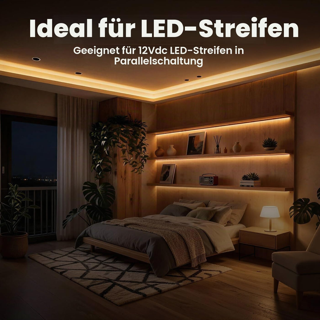 illuburg LED Trafo 12V 40W Dimmbar DALI Push 0-10V Flickerfree LED Netzteil Treiber Driver Power Sup