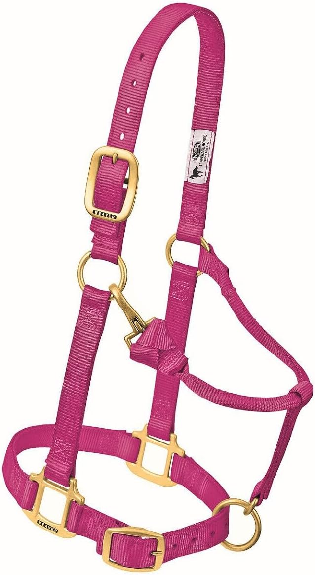 Weaver Leather Original verstellbares Nylonhalfter für Pferde Yearling rot, Yearling rot