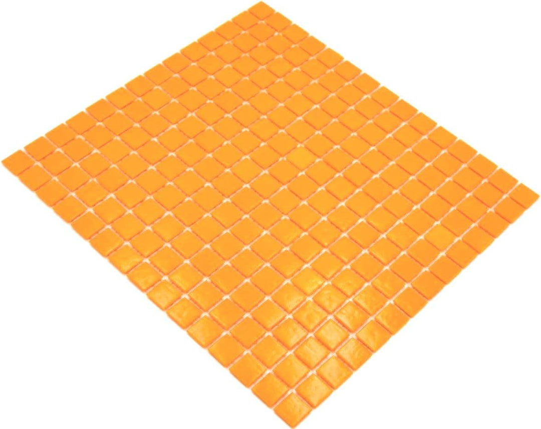 Mosaikfliese Glasmosaik orange Küchenrückwand Duschwand | 10 Mosaikmatten