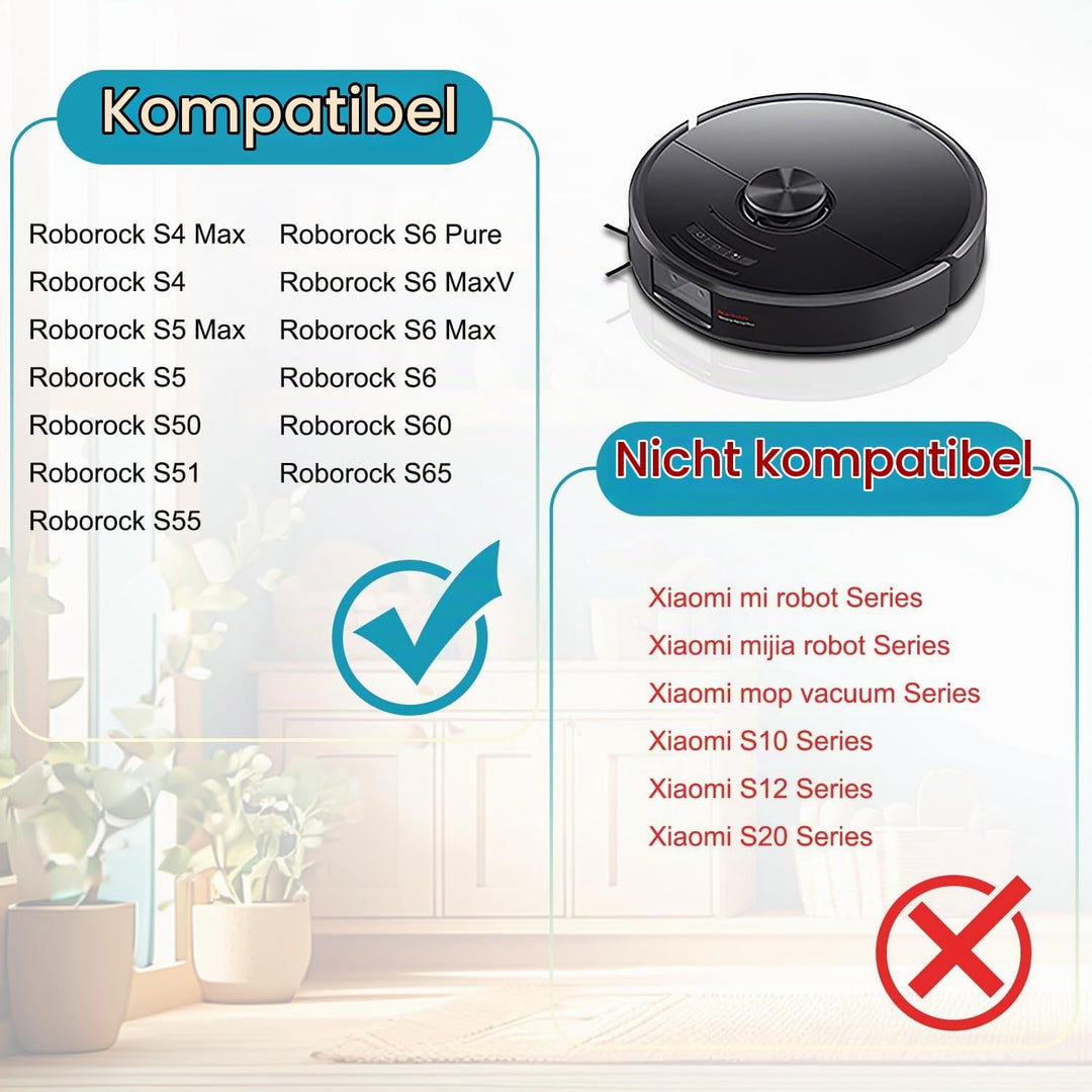 Zubehör Ersatzteile für Xiaomi Roborock S50 S51 S55 S5 Max S6 S60 S65 S6 Pure S6 MaxV Saugroboter, 2