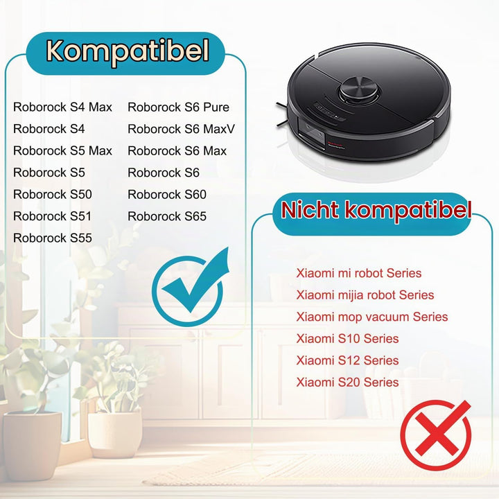 Zubehör Ersatzteile für Xiaomi Roborock S50 S51 S55 S5 Max S6 S60 S65 S6 Pure S6 MaxV Saugroboter, 2