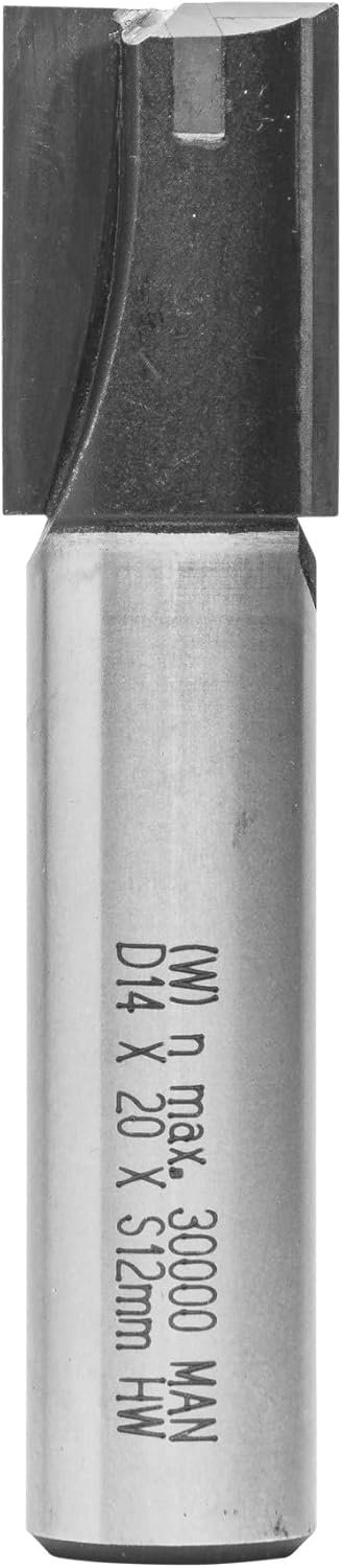 ENT 11129 Nutfräser HW, Schaft (S) 12 mm, Durchmesser (D) 14 mm, NL 20 mm, SL 40 mm, GL 62 mm, mit H