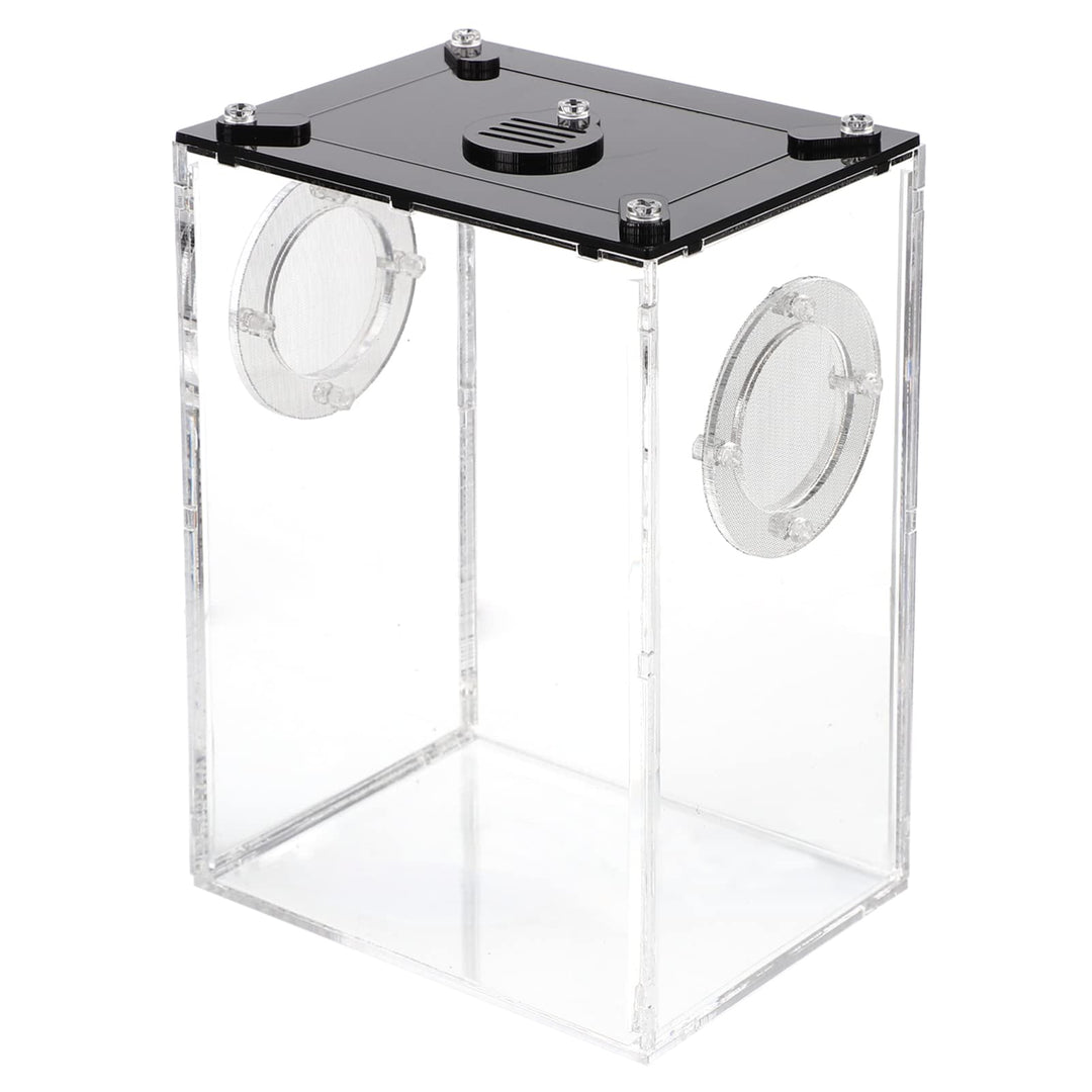 Hemobllo Springspinne Terrarium Set Acryl- -Terrarium: Transparente Reptilienzucht Springspinnen-Zuc