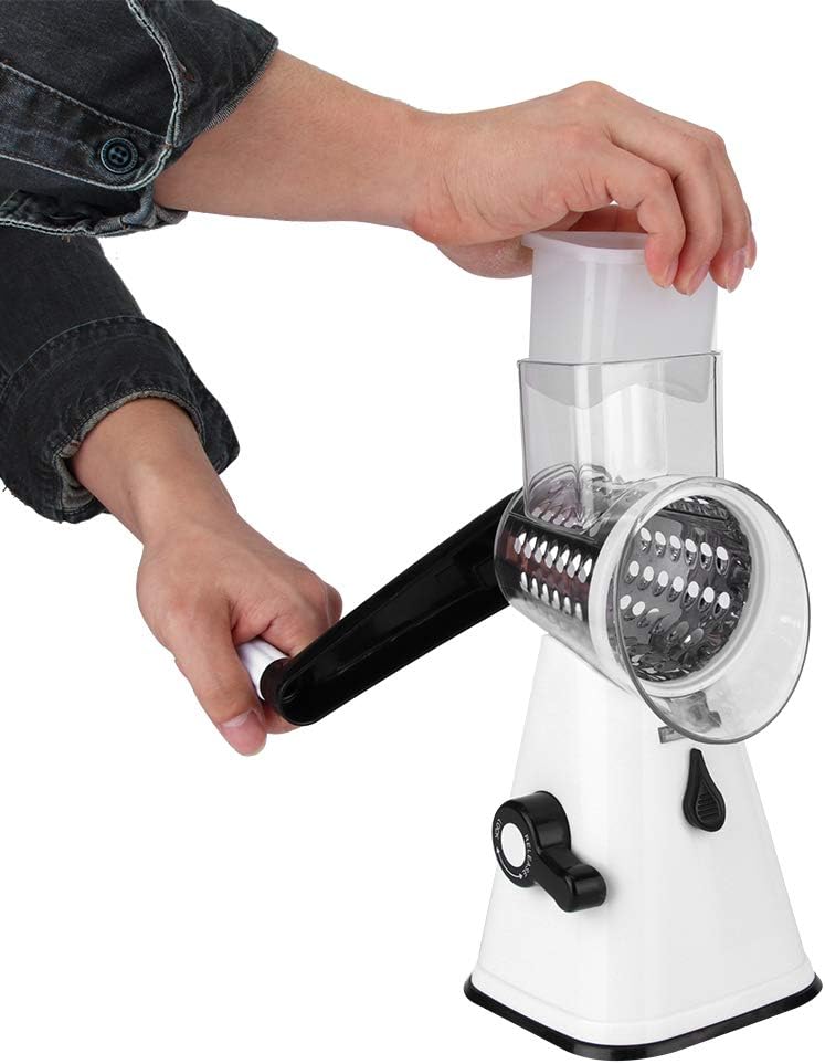 Käsereibe mit Kurbel Kartoffelschneider Gemüseschneider Manuell Gurkenhobel Nussmühle Veggie Slicing