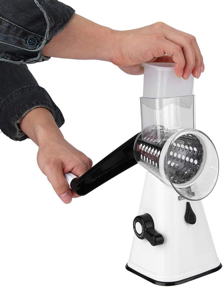 Käsereibe mit Kurbel Kartoffelschneider Gemüseschneider Manuell Gurkenhobel Nussmühle Veggie Slicing