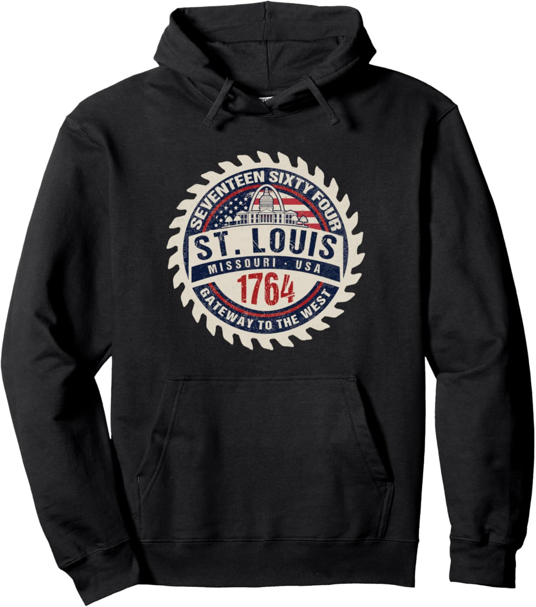 Souvenir zum alten Gerichtsgebäude von St. Louis Missouri Gateway Arch Pullover Hoodie