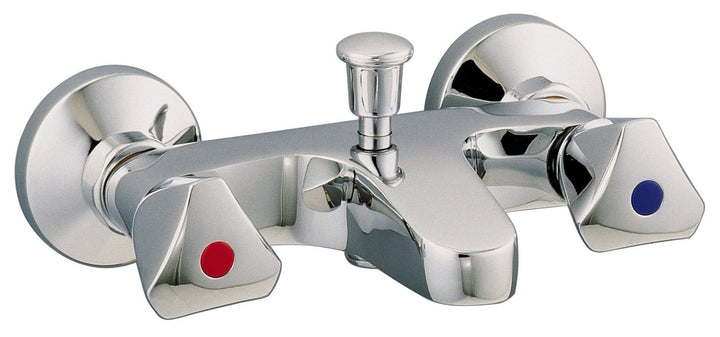 aquaSu® Zweigriffmischer Standard für Wanne | Chrom | Wasserhahn | Badewannenarmatur, Wanne