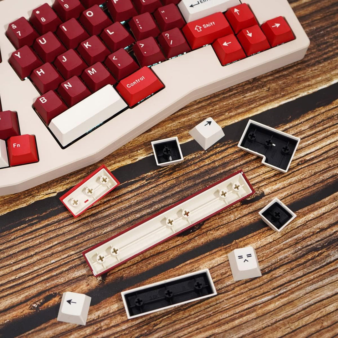 172 Tasten Doubleshot Keycaps Cherry Profil Tastenkappen 7u Spacebar für 60% 65% 95% Mechanische Tas
