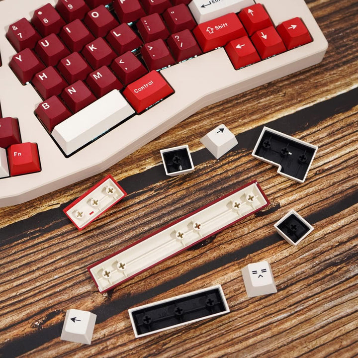 172 Tasten Doubleshot Keycaps Cherry Profil Tastenkappen 7u Spacebar für 60% 65% 95% Mechanische Tas