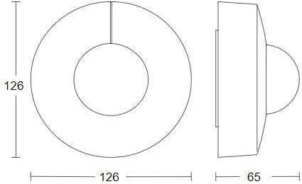 Steinel Bewegungsmelder IS 345-R KNX weiss, PIR Aufputz-Gangsensor, Flursensor mit max. 23 x 6 m Rei