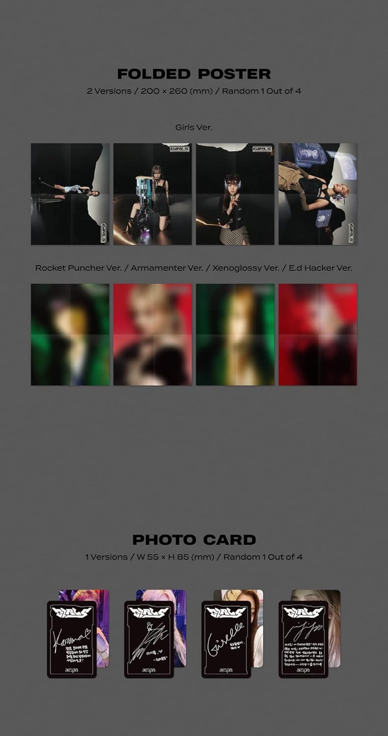 Dreamus aespa - 2nd Mini Album Girls DIGIPACK ver. CD (A+B+C+D+E ver. SET), SMK1455, A+b+c+d+e Ver.