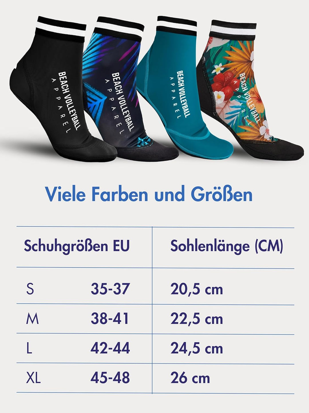 Momevo Beachmates Beachvolleyball Socken - schützende Beachsocken aus Neopren und Elasthan - idealer