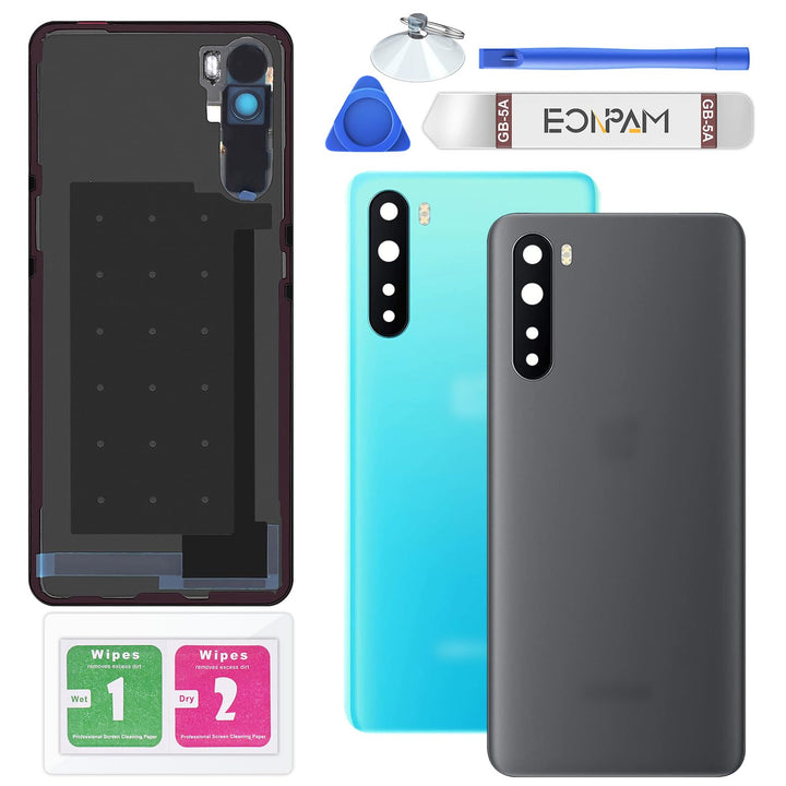 Akkudeckel für OnePlus Nord Rückseite Glas Original Backcover Back Glas Ersatz Reparatur Set mit Kam