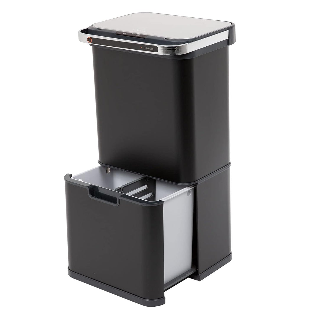SVITA Sensor-Mülleimer 60L Aktivkohle- und Selbstreinigungs-Funktion Schwarz, Schwarz