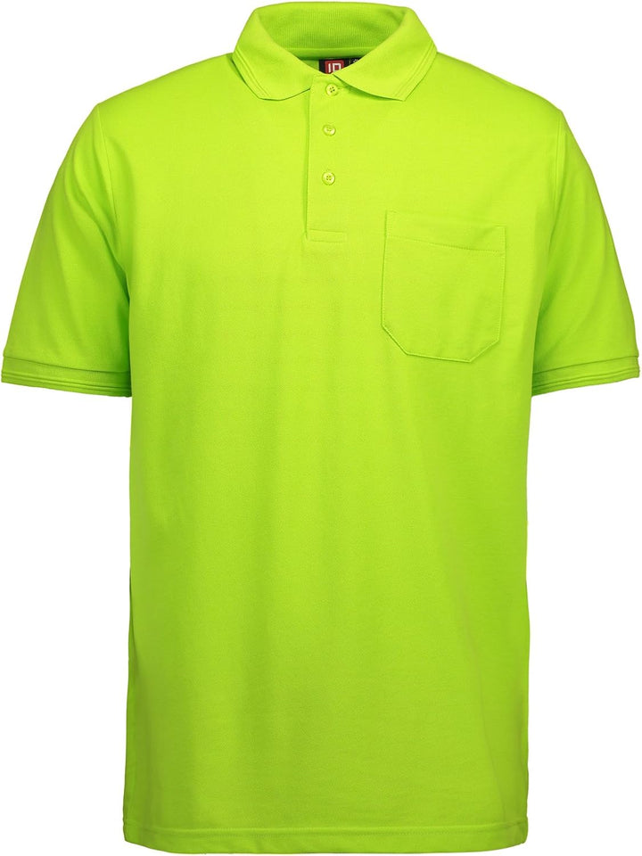 Pionier 41082-L Poloshirt "320 Pro Wear" mit Tasche, Limettengrün, Grösse L