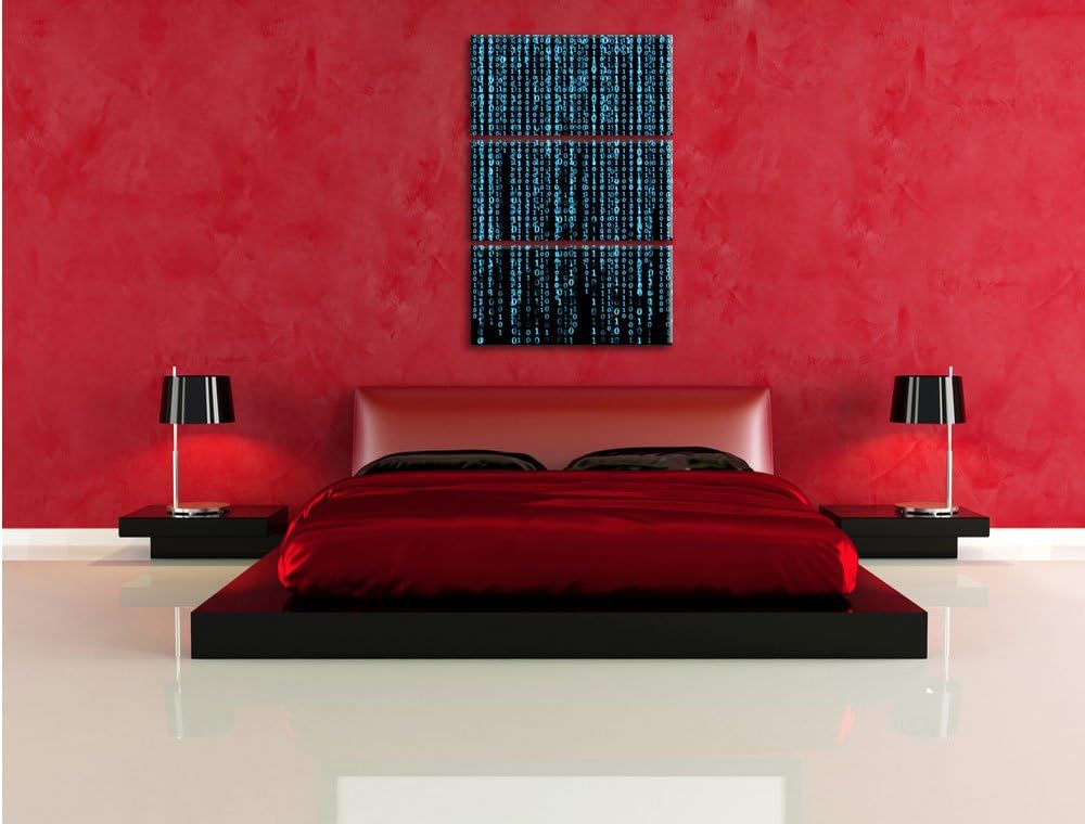Matrix 3-Teiler Leinwandbild 120x80 Bild auf Leinwand, XXL riesige Bilder fertig gerahmt mit Keilrah