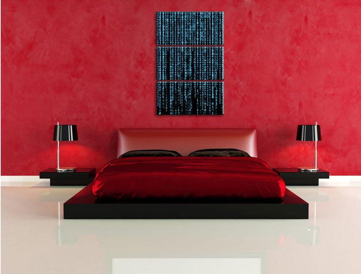 Matrix 3-Teiler Leinwandbild 120x80 Bild auf Leinwand, XXL riesige Bilder fertig gerahmt mit Keilrah