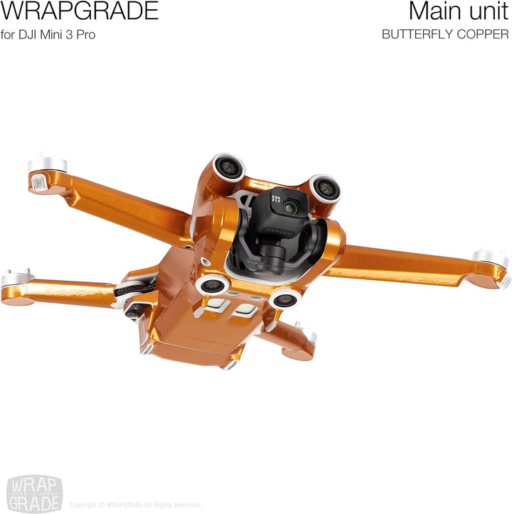 WRAPGRADE Skin Kompatibel mit DJI Mini 3 Pro (Butterfly Copper)